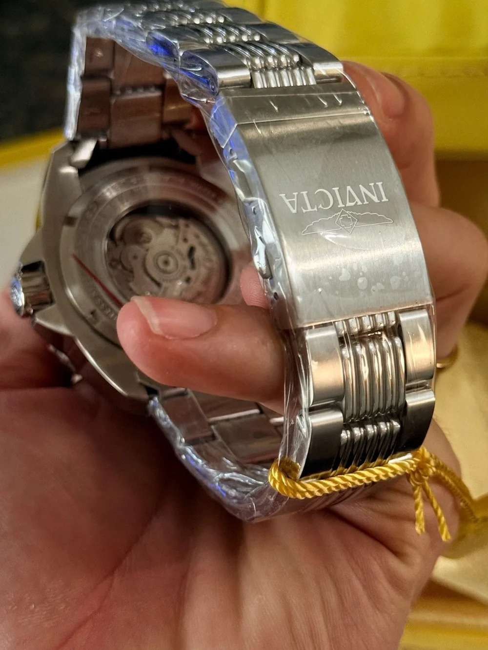 Invicta Automatic NH39A Men's Silver Stainless Steel Watch with Blue Dial